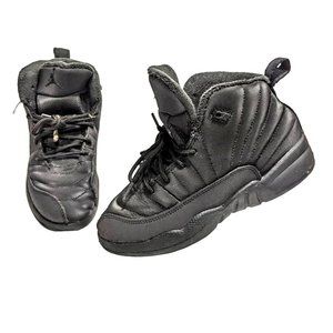 AIR JORDAN 12 RETRO WINTERIZED PS 'TRIPLE BLACK' Size 2Y